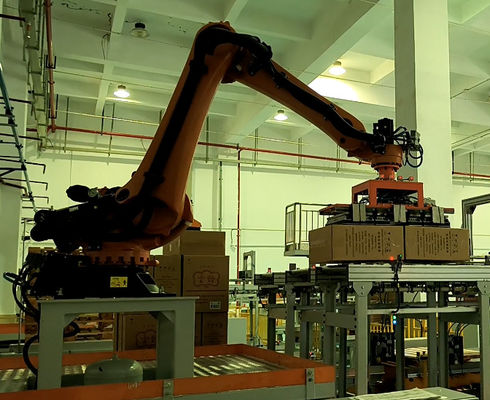 Estación de trabajo de paletización automática Apoyo en línea y ventajas automáticas